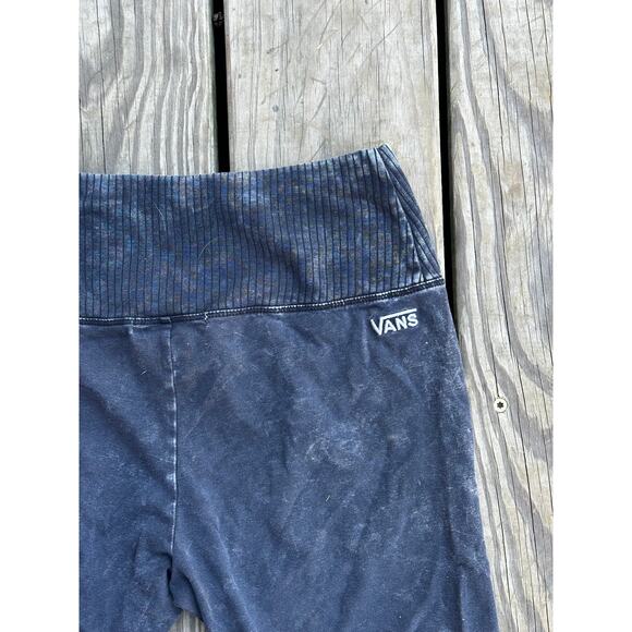 Vans Ribbed Biker Shorts Blue Stretchy Activewear Small - Picture 4 of 4